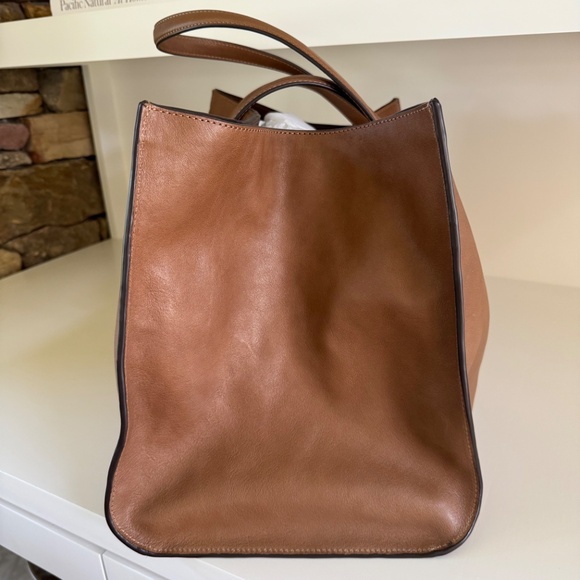 Massimo Dutti Nappa Leather Maxi Tote Bag - Beige - Picture 3 of 12